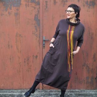 Dresówka drapana JOGGING dark brown