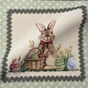 Tkanina dekoracyjna GOBELIN PREMIUM Easter Bunny Eggs PANEL