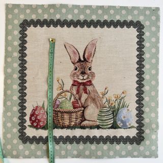 Tkanina dekoracyjna GOBELIN PREMIUM Easter Bunny Eggs PANEL
