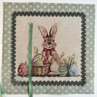 Tkanina dekoracyjna GOBELIN PREMIUM Easter Bunny Eggs PANEL