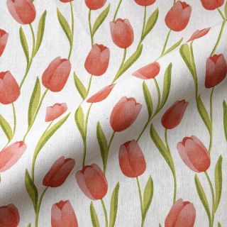 Tkanina dekoracyjna premium Hand Drawn Tulip
