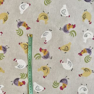 Tkanina dekoracyjna Linenlook Rooster And Chick