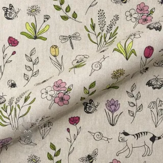 Tkanina dekoracyjna Linenlook Spring Doodle Time