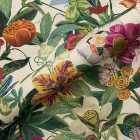 Tkanina dekoracyjna premium Linenlook Flashy Floral Party digital print
