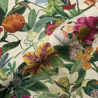 Tkanina dekoracyjna premium Linenlook Flashy Floral Party digital print