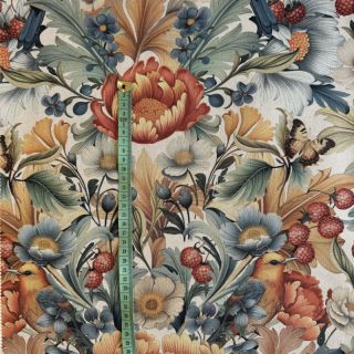 Tkanina dekoracyjna premium Linenlook Bloom Fruit Paradise digital print