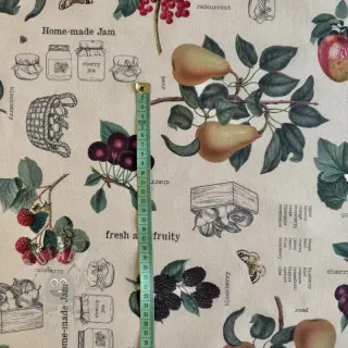 Tkanina dekoracyjna premium Linenlook Redfruit Jam Recipe digital print