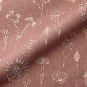 Tkanina dekoracyjna Linenlook Fine Fragile Flower old rose