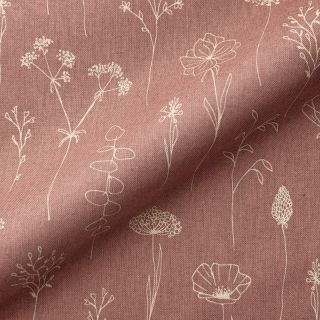 Tkanina dekoracyjna Linenlook Fine Fragile Flower old rose