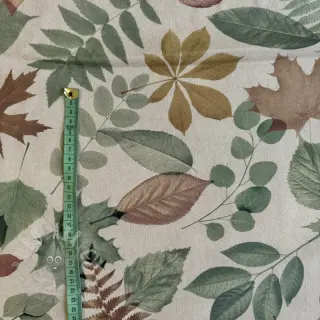 Tkanina dekoracyjna premium Linenlook Coloured Leaf Mix digital print