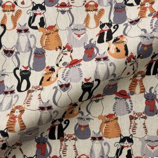 Tkanina dekoracyjna Linenlook Cat Dress Up