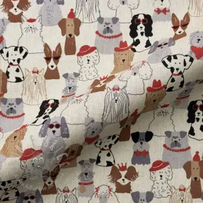 Tkanina dekoracyjna Linenlook Dog Dress Up
