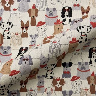 Tkanina dekoracyjna Linenlook Dog Dress Up
