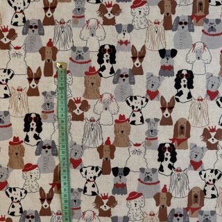 Tkanina dekoracyjna Linenlook Dog Dress Up