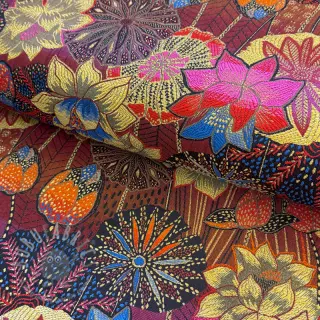 Tkanina dekoracyjna jacquard Opium allover rouge