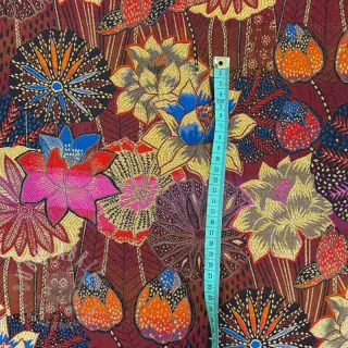 Tkanina dekoracyjna jacquard Opium allover rouge