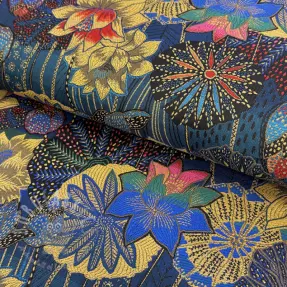 Tkanina dekoracyjna jacquard Opium allover bleu