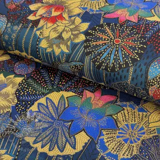 Tkanina dekoracyjna jacquard Opium allover bleu