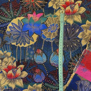 Tkanina dekoracyjna jacquard Opium allover bleu