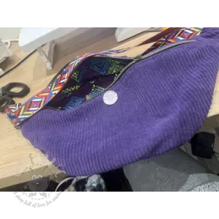 Sztruks 6W WASHED STRETCH purple