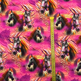 Dzianina Fancy Horses PANEL digital print
