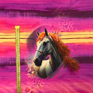 Dzianina Fancy Horses PANEL digital print