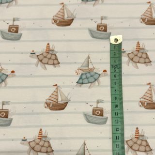 Dzianina Ship Ahoi digital print