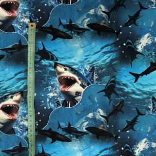 Dzianina Great white digital print