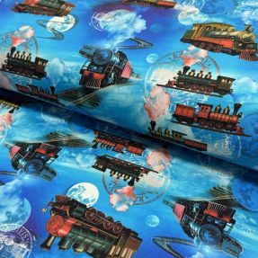 Dzianina Sky Train digital print