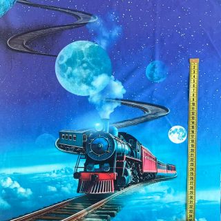Dzianina Sky Train PANEL digital print