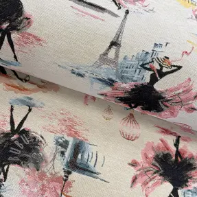 Tkanina dekoracyjna jacquard  Triomphe blanc II klasa