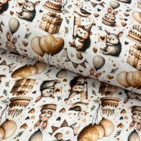 Muślin double gauze Cuties design D digital print