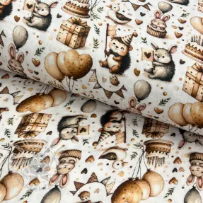 Muślin double gauze Cuties design D digital print