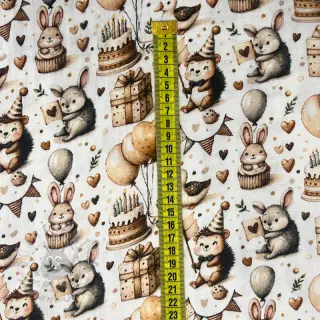 Muślin double gauze Cuties design D digital print