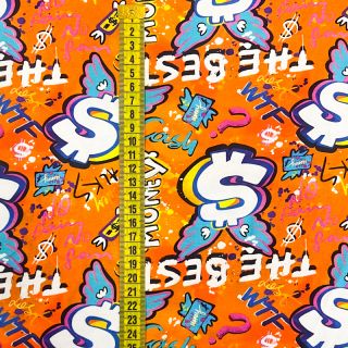 Dzianina Money design D digital print