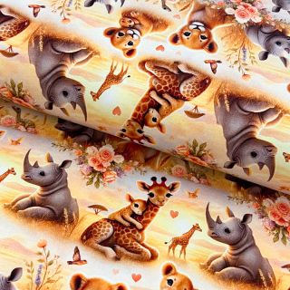 Dzianina Safari friends design C digital print