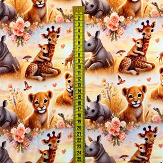 Dzianina Safari friends design C digital print