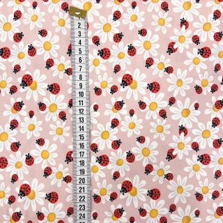 Dzianina Baby Ladybug rose digital print