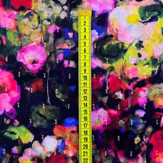 Wiskoza LUREX Abstract navy digital print