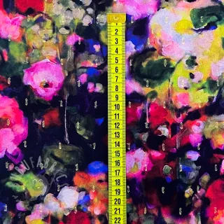 Wiskoza LUREX Abstract navy digital print