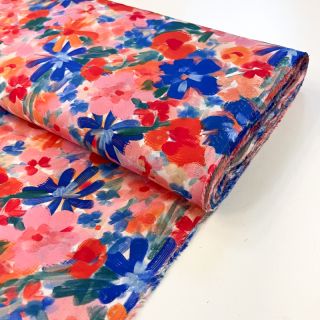 Wiskoza RADIANCE Cornelia flowers pink digital print