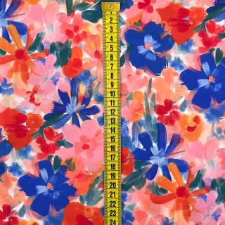 Wiskoza RADIANCE Cornelia flowers pink digital print
