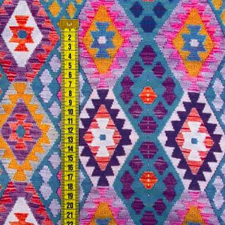 Wiskoza RADIANCE Geometric petrol digital print