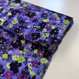 Wiskoza LUREX Dark night flowers digital print