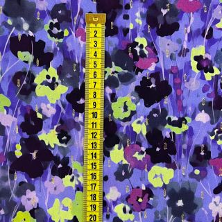 Wiskoza LUREX Dark night flowers digital print