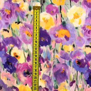 Wiskoza SATIN Lavender flowers digital print