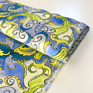 Wiskoza RADIANCE Abstract paisley blue digital print