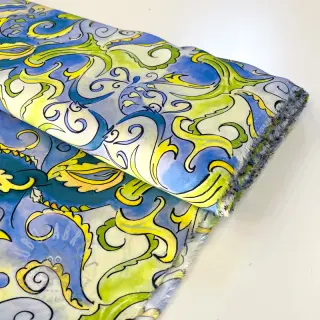 Wiskoza RADIANCE Abstract paisley blue digital print