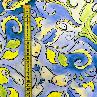 Wiskoza RADIANCE Abstract paisley blue digital print