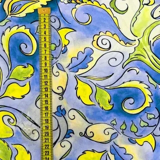 Wiskoza RADIANCE Abstract paisley blue digital print